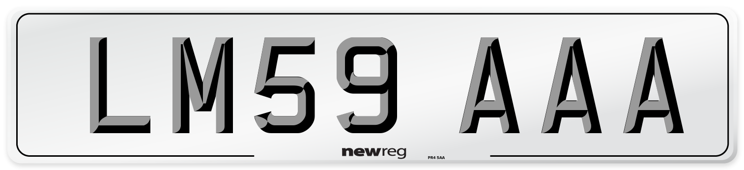 LM59 AAA Number Plate from New Reg